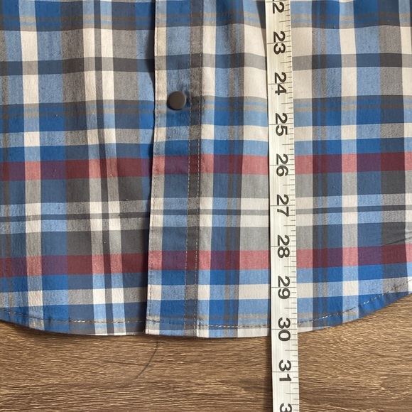 Pre Owned Wrangler ATG Mens Regular Fit Plaid Button Up Shirt Size Medium - Picture 6 of 9